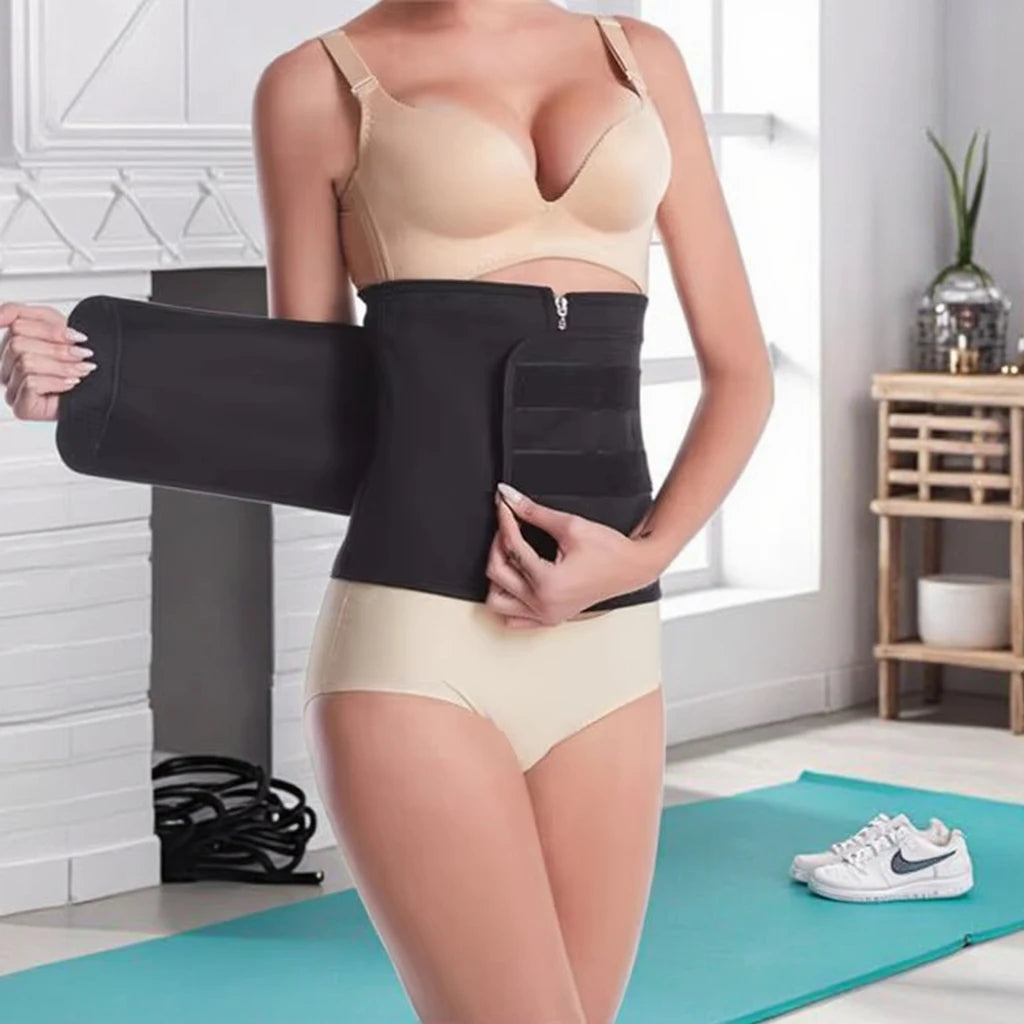Hot Selling Women's Neoprene Waist Trainer Sports Fitness for Velcro Zipper Body Shaping Waist Trimmer MegaBDM