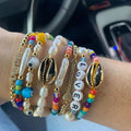 Bohemian Handmade Beaded Colorful Seed Beads Pearl Shell Bracelet Jewelry