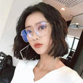 Wholesale New Fashion Alloy Large Frame Silicone Nose Pad UV400 Sunglasses Diamond Face Shape Men Women Anti Blue Light High