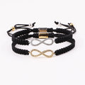 Classic Design CZ Pave Infinity Charm Crod Braided Custom Macrame Bracelet JBS12540