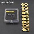 RIDERACE 5 Pair Bicycle Chain Link Connector Joints Magic Buttons Speed Quick Master Links for Mountain Bike 6/7/8/9/10/11 Speed