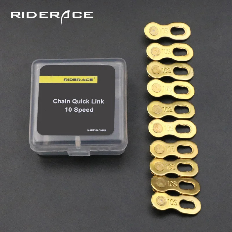 RIDERACE 5 Pair Bicycle Chain Link Connector Joints Magic Buttons Speed Quick Master Links for Mountain Bike 6/7/8/9/10/11 Speed