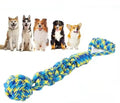 Dog Rope Toy Indestructible Cotton Ropes Ball Toys Dental Cleaning Teeth Care Heavy Duty Dog Chew Toy Tug of War for Large Dog