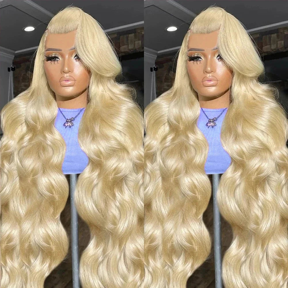 180% Cuticle Aligned 12a Grade Virgin Human Hair for Sale Body Wave Already Made 613 HD Full Lace Wig Brazilian Human Hair Wigs