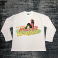 Custom Your Own Brand Logo Label Crew Neck Long Sleeve Tshirt DTG Printing Graphic Unisex T-shirt Heavy Cotton Men's T Shirt