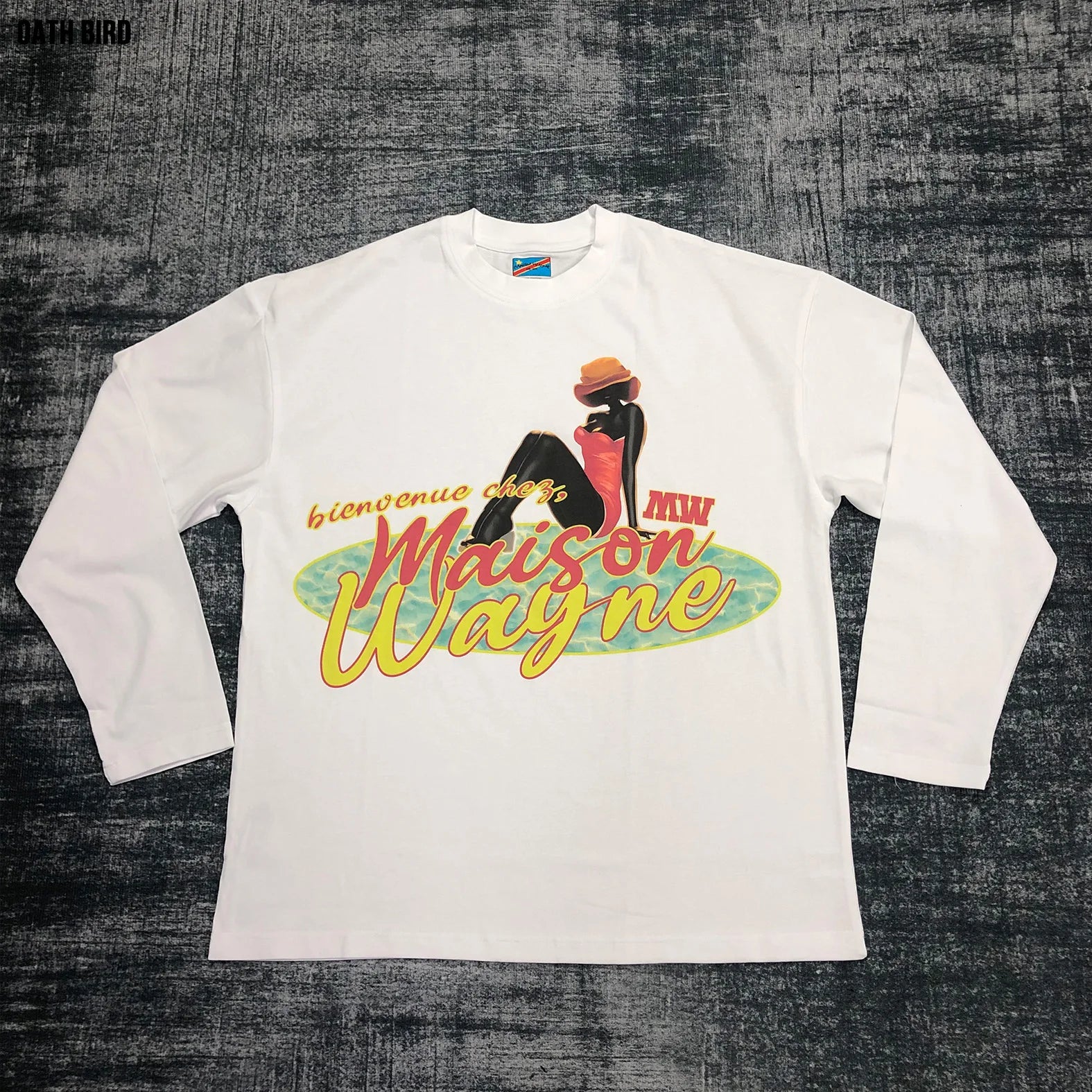 Custom Your Own Brand Logo Label Crew Neck Long Sleeve Tshirt DTG Printing Graphic Unisex T-shirt Heavy Cotton Men's T Shirt
