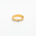 Joolim High End 18K Gold Plated Two-tone Gold & Silver Double Cabochon Layered Ring for Women Finger Ring Wholesale