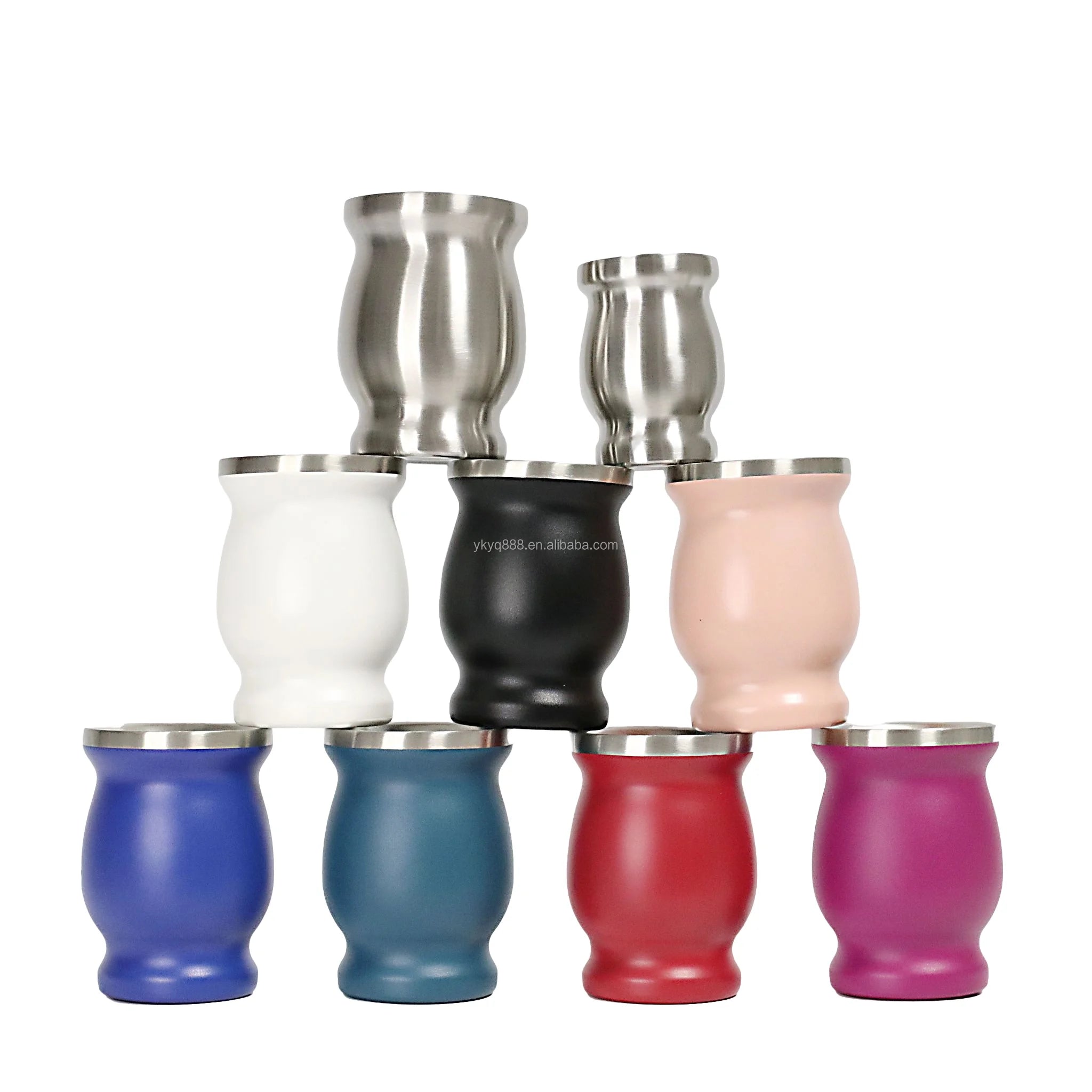 Custom Color Stainless Steel 304 Vacuum Insulated Mate Cup Set 4oz/8oz Double Wall Eco-Friendly Business Gift Slide Lid