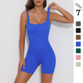 Seamless Ribbed Jumpsuit for Workout One Piece Padded Open Back Body Suit Compression Fitness Gym Apparel Factory