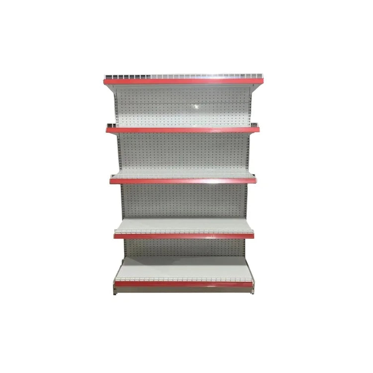 Customized Metallic Gondola Shelving Supermarket Display Rack-Eco-Friendly Adjustable Durable