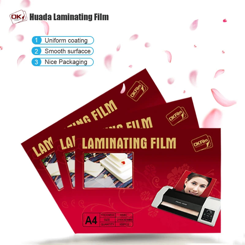 Transparent Color Super Adhesion Competitive Prices with A6 100 Micron Laminating Pouch Film