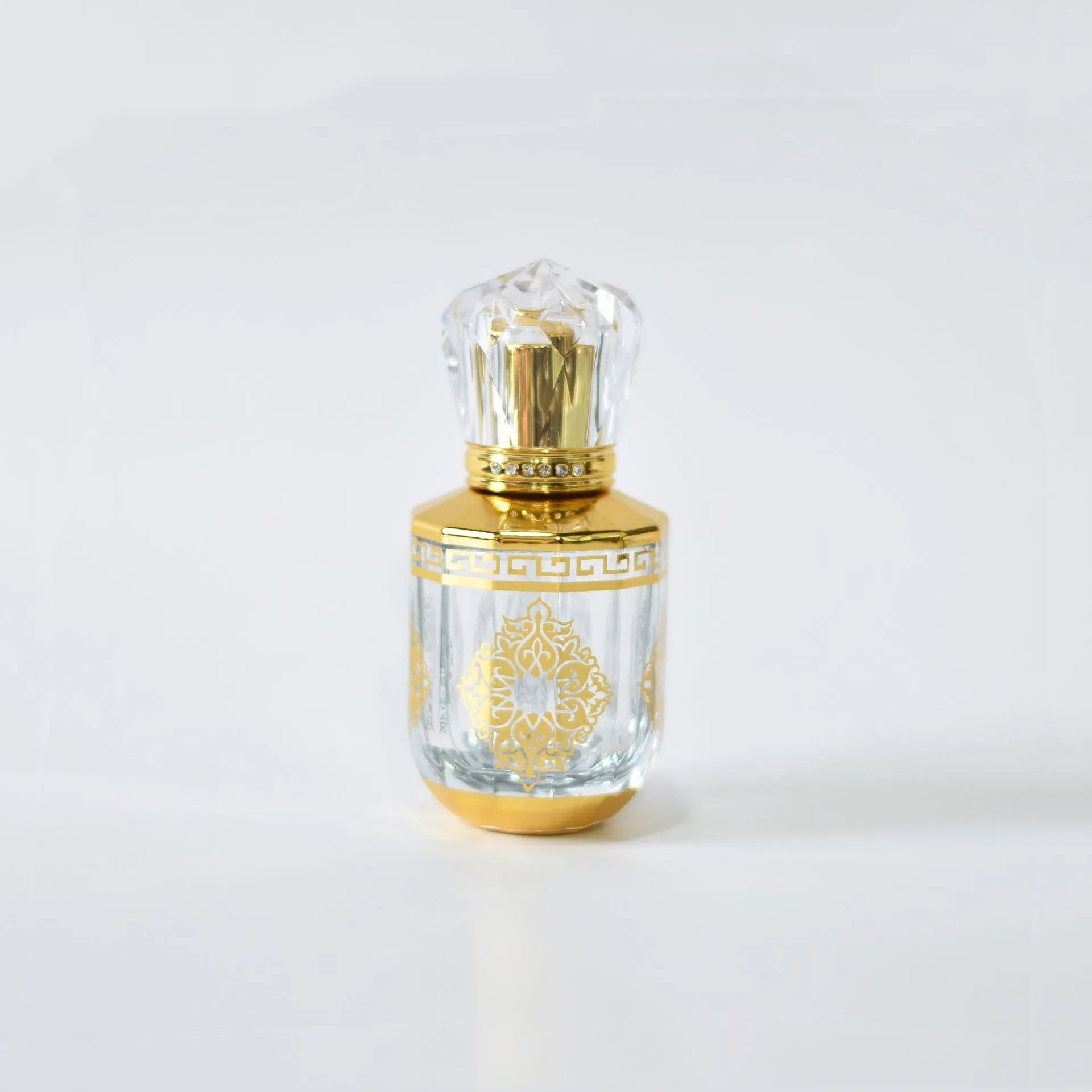 Original Wholesale Arab Perfumes Empty Perfume Bottle 30ml Golden  Perfume Glass Bottle with Gold Cap