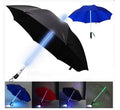 LED Safety Warning Lights Outdoor Umbrellas 7 Colors Flashing Long Handle Night Umbrellas Flashlight Umbrella With Led Light