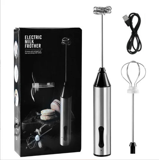 Kitchen Powerful Rechargeable Milk Frother Handheld Foam Maker for Lattes - Travel Electric Whisk Drink Mixer