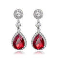 Miallo Alloy Wedding Bridal Paved Crystal Classic Earrings for Women Jewelry Versatile Water Drop Earrings