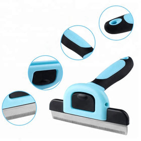 Stainless Steel Pet Grooming Deshedding Brush & Comb for Dogs & Cats Reduces Shedding 95% Effectively Removes Dead Hair
