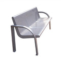 Outdoor Street Furniture Commercial Metal Bench Public Park Shopping Mall Steel Bench Seating Outside Garden Patio Seat Bench