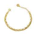 Wholesale Fine Jewelry Bracelet Couple Silver Bracelet 925 Sterling Gold Plated Chain Bracelets for Women