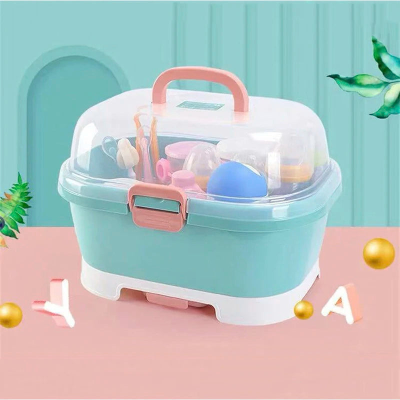Useful Plastic Milk Nursing Feeding Bottle Baby Bottle Drying Rack Storage Box