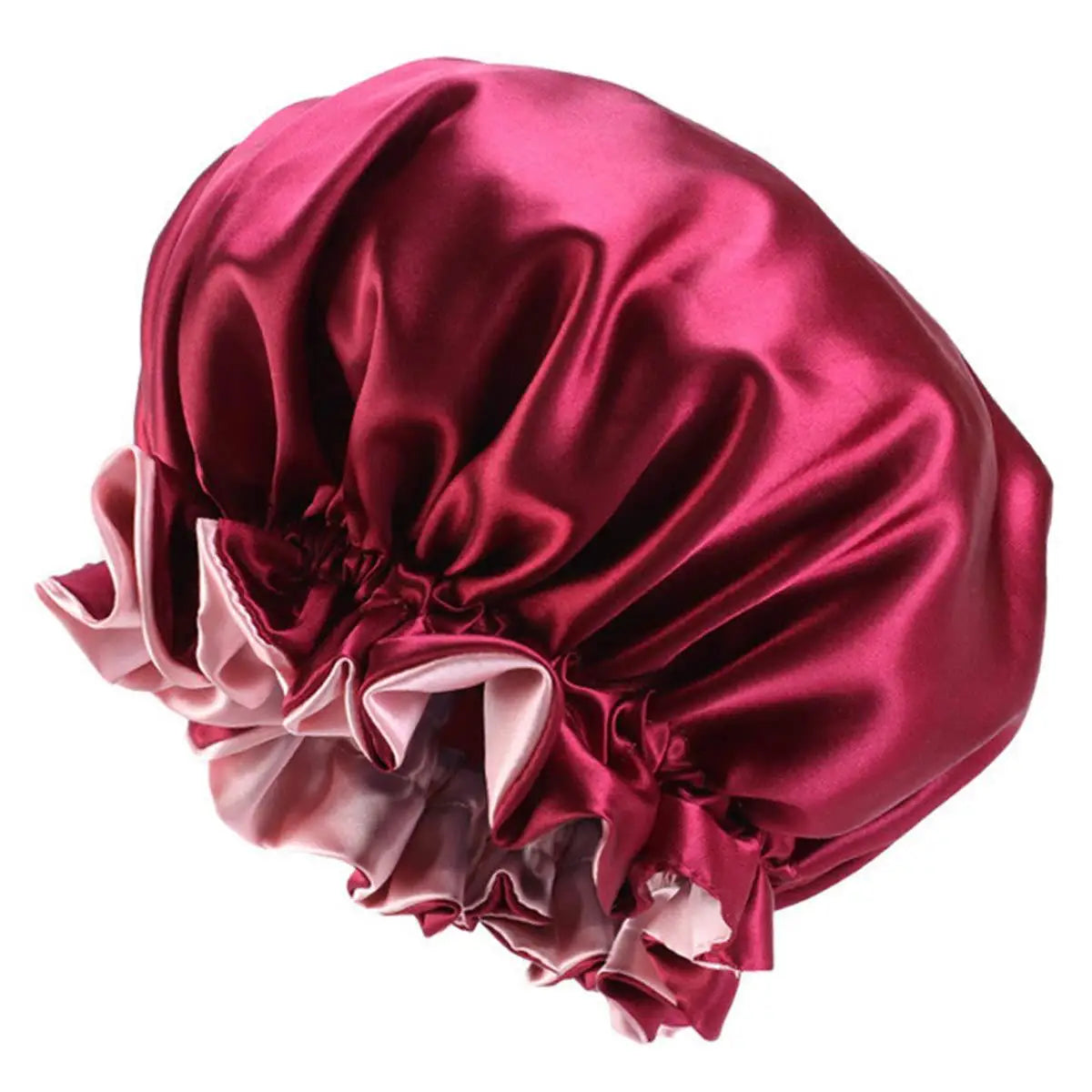 Fashionable extra Large Bonnets Long Bonnet With Buttons for Braids Silk Extended Satin Bonnet