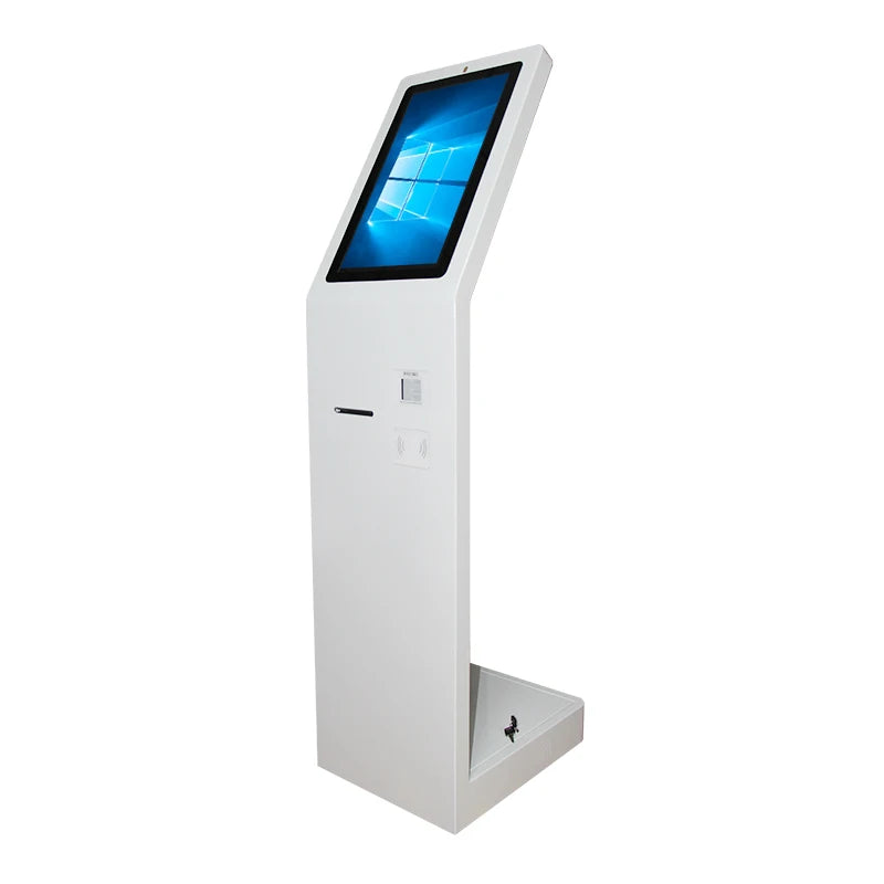Outdoor 19.1" Finger Touch Screen Kiosk with QR Code Scanner & IC Card Reader Floor Standing Digital Signage 1920x1080P WIFI/LAN