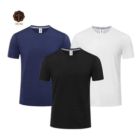 Men Quick Dry Gym Fitness Running Training T-shirt Custom logo High Elastic Sports Men Polyester Spandex t Shirts