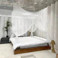 Customized Large Luxury Rectangular Folding Netting Square Hanging 4 Door Mosquito Net Bed Canopy for Bedroom Decorations