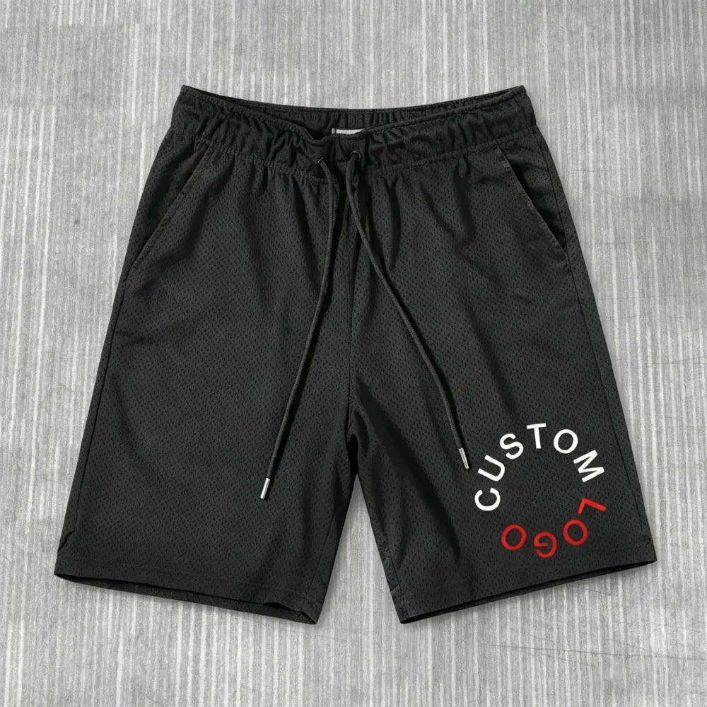 Custom Logo Casual Gym Sports Basketball Fitness Running Mesh Shorts for Men