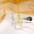 Fashion Jewelry Mom Shape Copper Brass Zirconia Photo Projection Necklace Women Jewelry Necklace for Mother's Day Gift