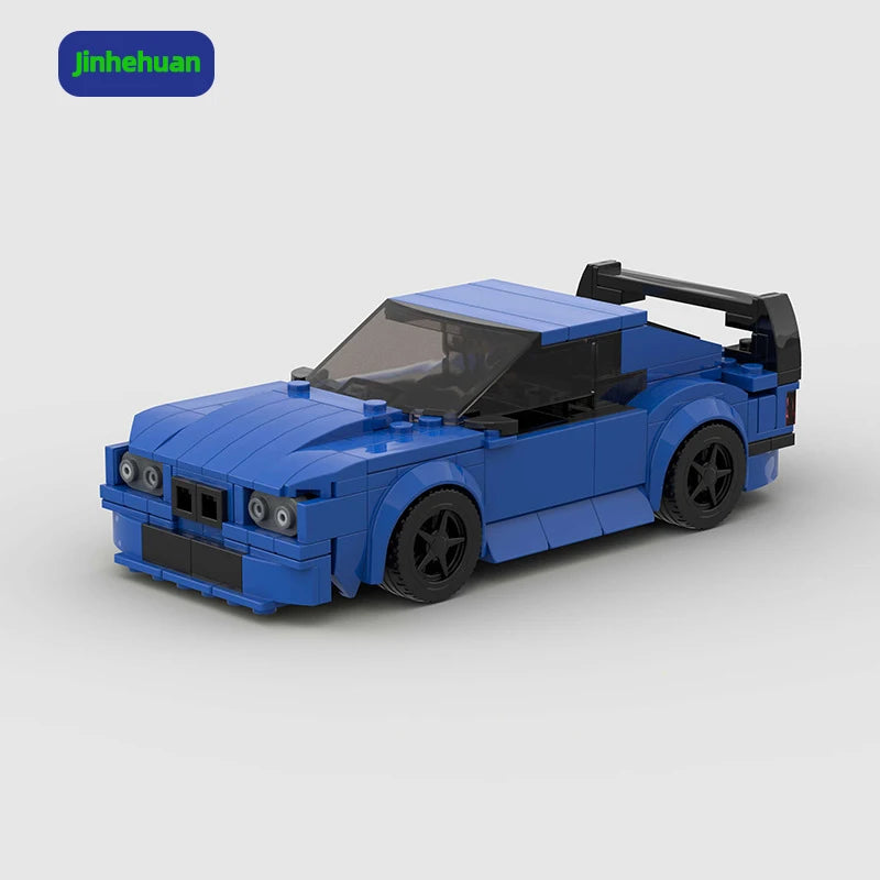 China Moc Kids Toy Building Blocks Game Blue Sport Car Moc Bricks Model Toy for Boy Car Building Block Sets