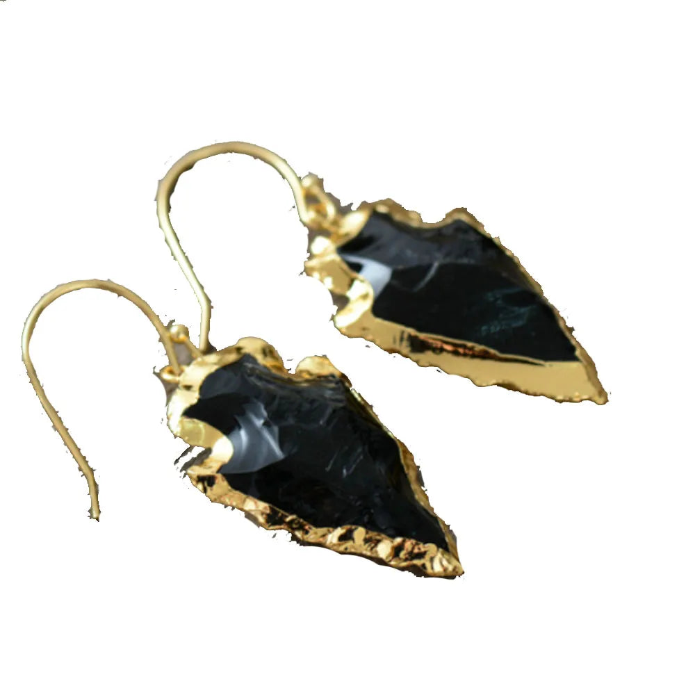 Handmade Fashion Vintage Bohemian Retro Crystal Healing Stone Earrings Women Jewelry Earring