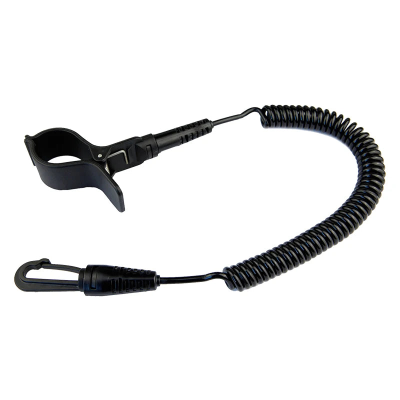 Yonk Marine Solid Pattern Coiled Paddle Leash for Canoe Kayak Fishing Surf & SUP Board Durable Corded Leash