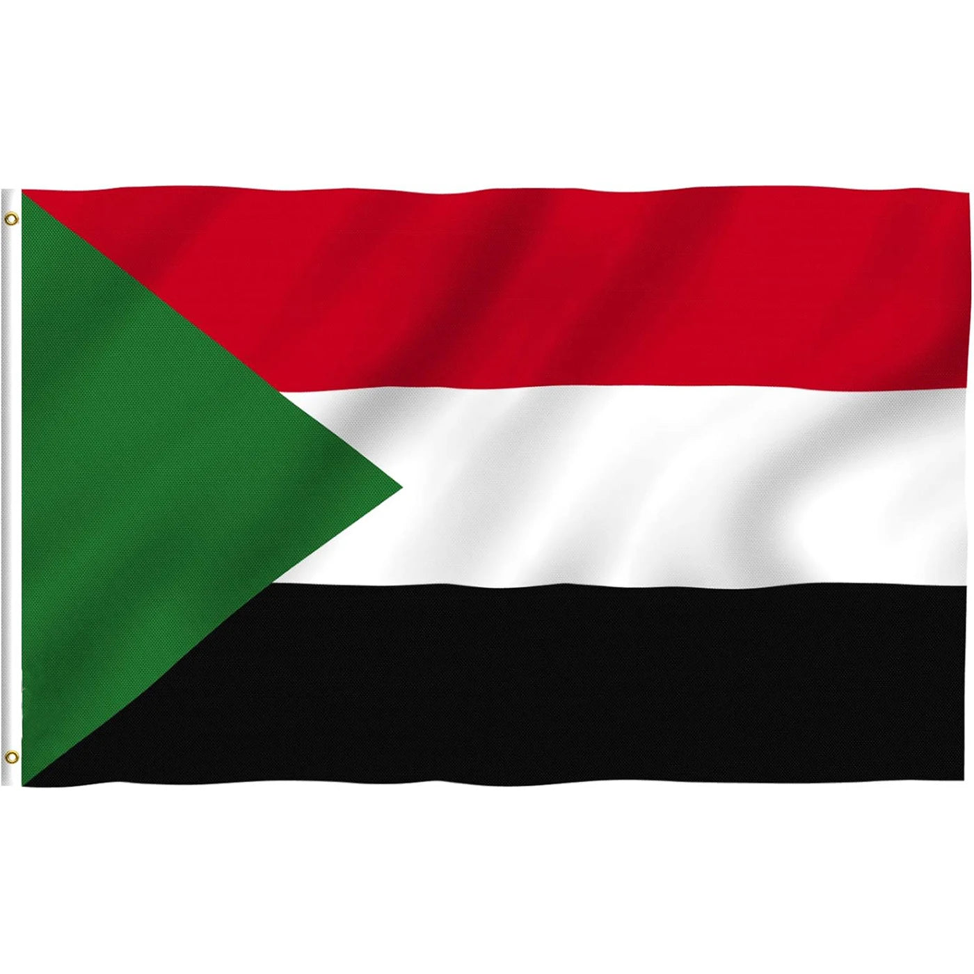 Promotional Product Customization 3x5ft Indoor and Outdoor Colors Bright and Non Fading with Brass Grommet Sudanese Flag