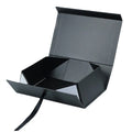 Custom Logo Black Rigid Portable Corrugated Cardboard Underwear Storage Box Embossing Matt Lamination Vanishing Custom Size