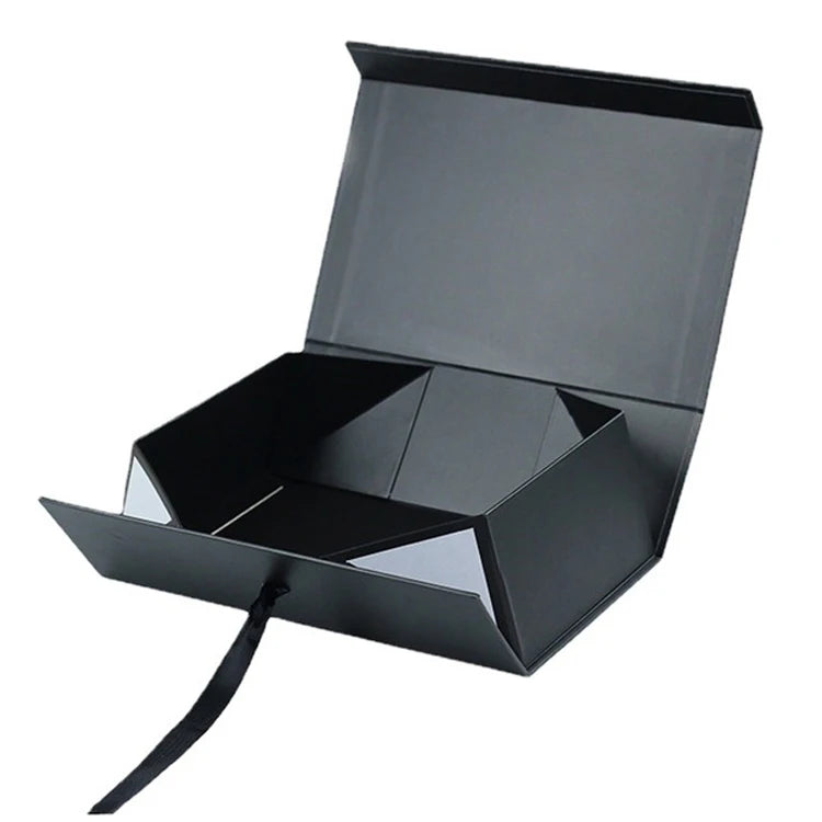 Custom Logo Black Rigid Portable Corrugated Cardboard Underwear Storage Box Embossing Matt Lamination Vanishing Custom Size