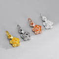 7.3mm Lovely 925 Sterling Silver Plum Flower Pendant Gold Plated Flower Pendant Charm for Jewelry Making