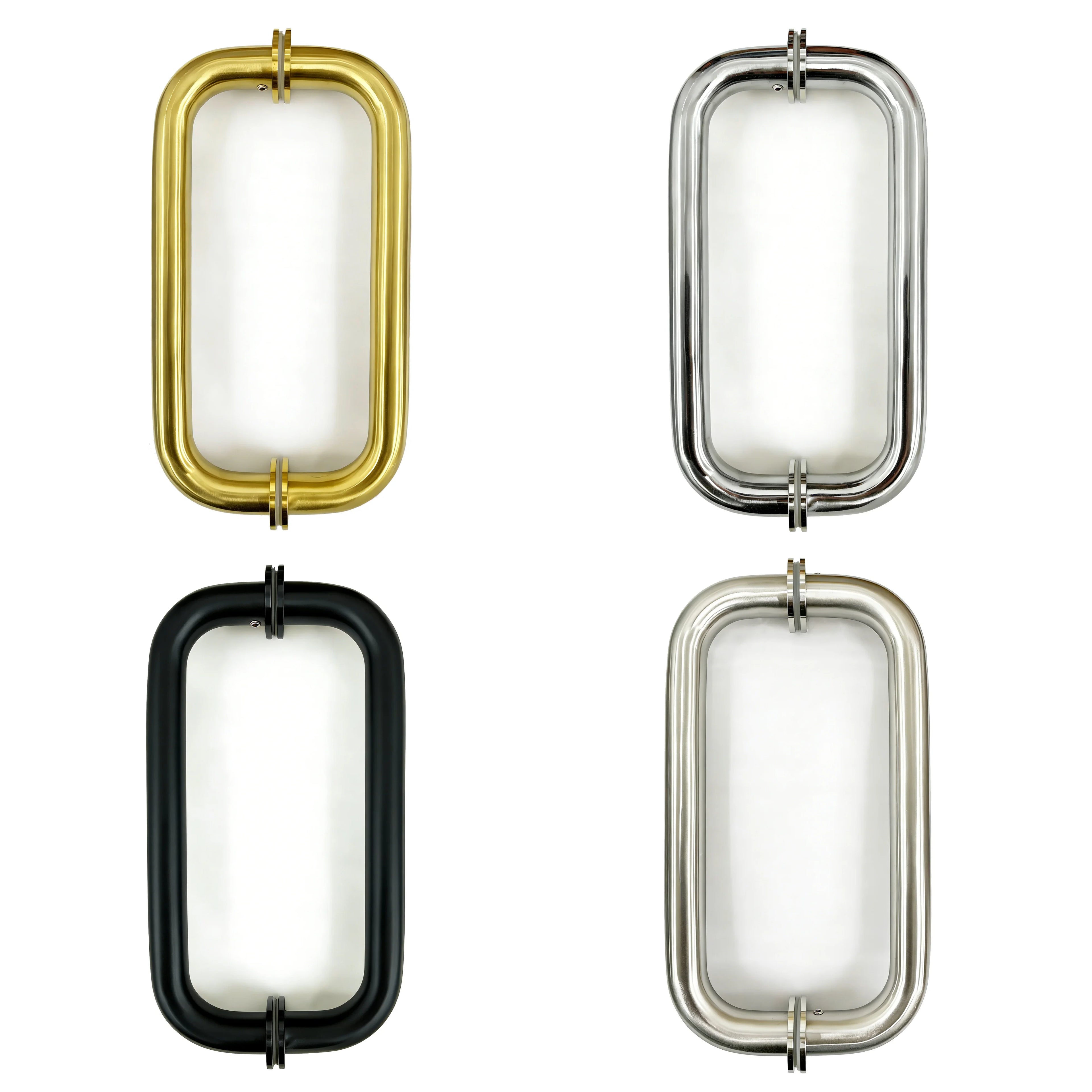 Condibe Interior Door Room Glass Door 8" Pull Handle Back to Back Towel bar