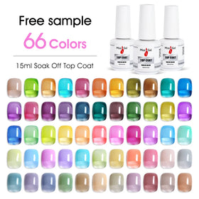 Missgel 66 Colors Jelly Glass Top Gel Wholesale Nail Supplies Custom UV No Wipe Nail Gel Top Coat