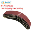 DE Warehouse 10Pcs 50x686mm Sanding Belts Aluminum Oxide 24-400 Grit for Belt Sander Metal Grinding Wood Working Rust Removal