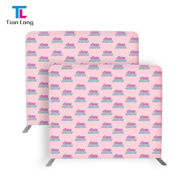 10ft X 8ft Marble Pillow Cover Backdrop Stand with Tension Fabric Trade Show Photo Booth Display Equipment
