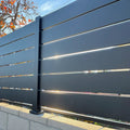 Composite Modern Horizontal Semi-Privacy Full Size Fence