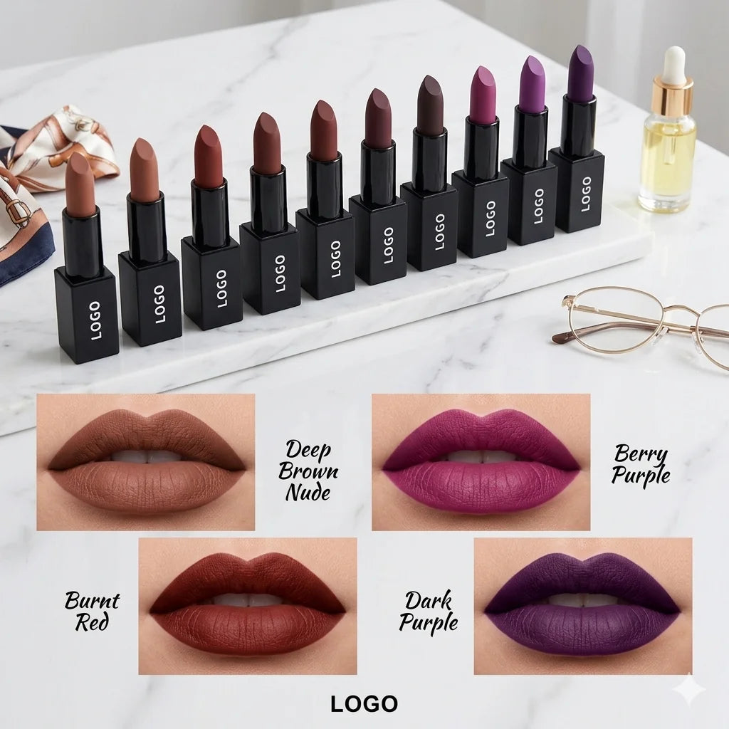 Makeup Your Own Brand Beauty Cosmetic OEM Creamy Lip Stick Private Label Matte Lipstick