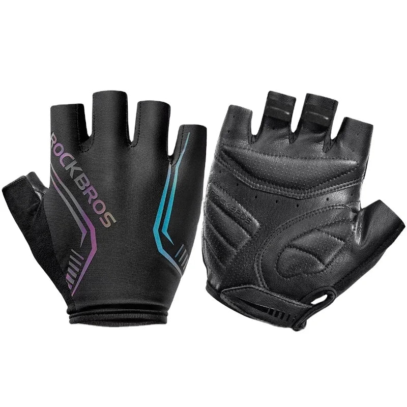 ROCKBROS MTB Moutain Road Bicycle  Motorcycle Other Sports Cycling High Reflective Ant-slip Shockproof Half Finger Gloves