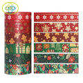 Custom Adhesive Christmas Paper Tape Set DIY Decorative Masking Washi Tape Custom Printing