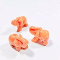 HZ Wholesale Natural Gemstone Crafts Carving Crystal Quartz Stone Animal for Feng Shui Red Aventurine Elephant Souvenir Gift