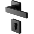 High Standard Matt Black Zinc Alloy Round Lever Door Handle Design Handles for Wooden Doors