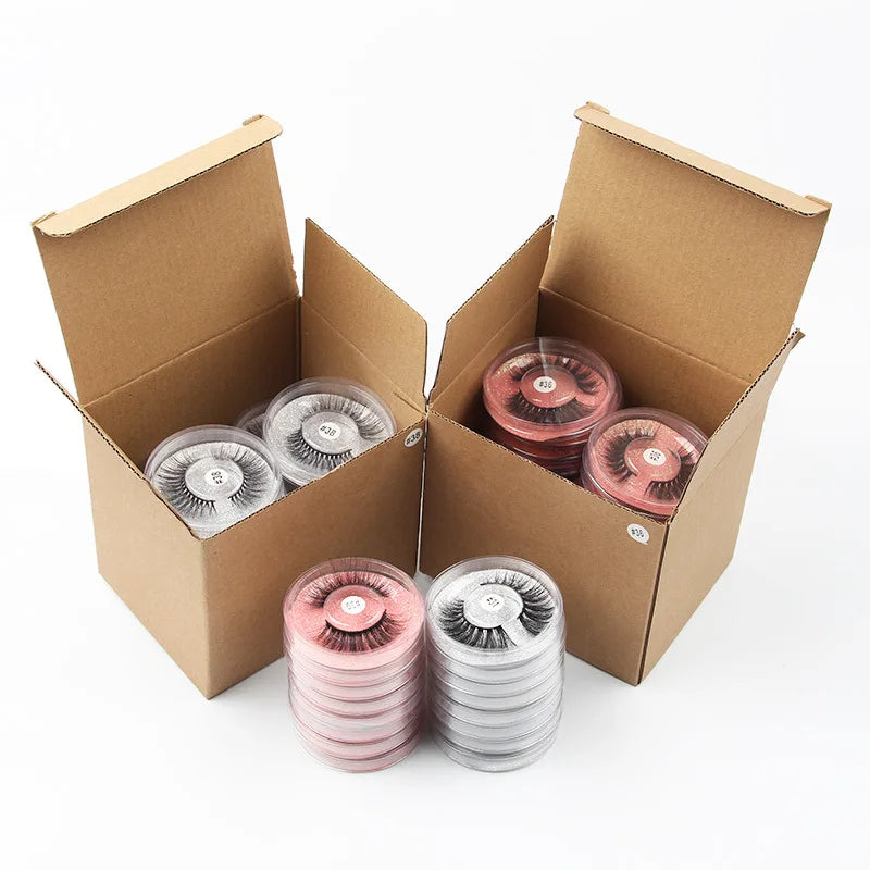 Free Sample Mink 3D Eyelash Custom Eyelash Box Private Label 25Mm Siberian Mink Lashes Lashes3D Wholesale Vendor