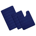 Super Soft Bathroom Products Memory Foam Anti-Slip Absorbent Microfiber Flannel Coral 3 Piece Bath Mat for Hotel Home