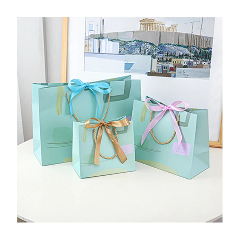 Fresh Healing Gift Wrapping Paper Bag Custom Gift Birthday Party Return Candy Snack Cosmetic Gift Bags