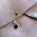 Popular Design Korean Hollow Circle Geometric Long Pendant Earrings for Women